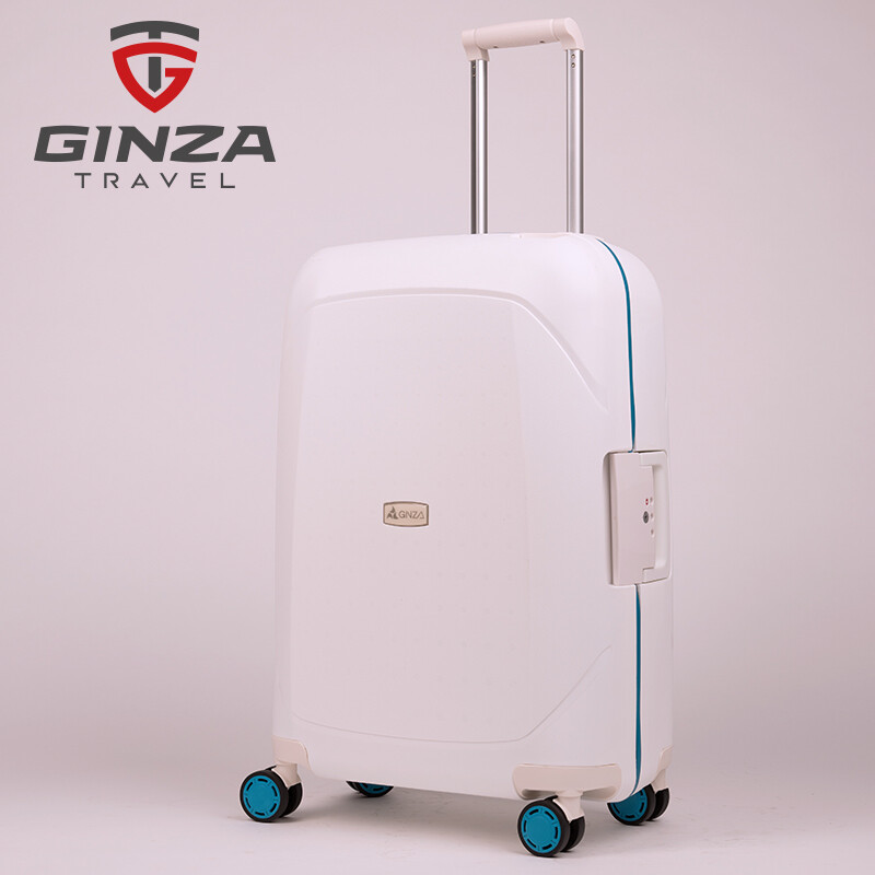 銀座PP防刮材質(zhì)拉桿箱20旅行箱24托運(yùn)密碼行李箱28英寸萬向輪男女 箱包皮箱箱子拖箱拉箱 【P7007】灰色 24寸(大多數(shù)情況下使用)