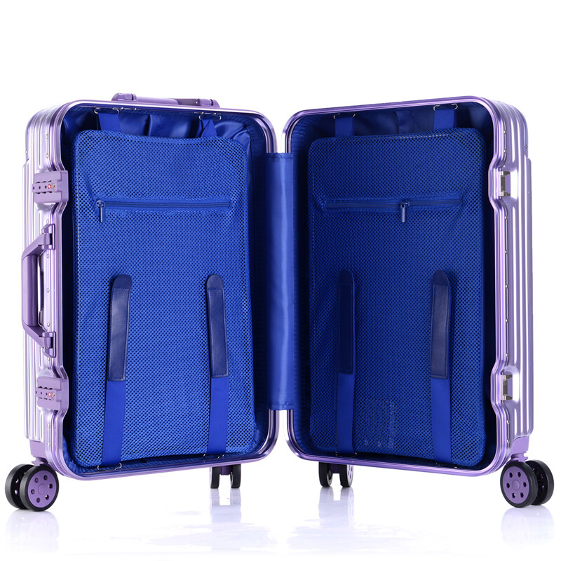 Luoteaidi 鋁框拉桿箱萬(wàn)向輪20寸旅行箱男24寸商務(wù)行李箱女密碼箱 紅色 20寸